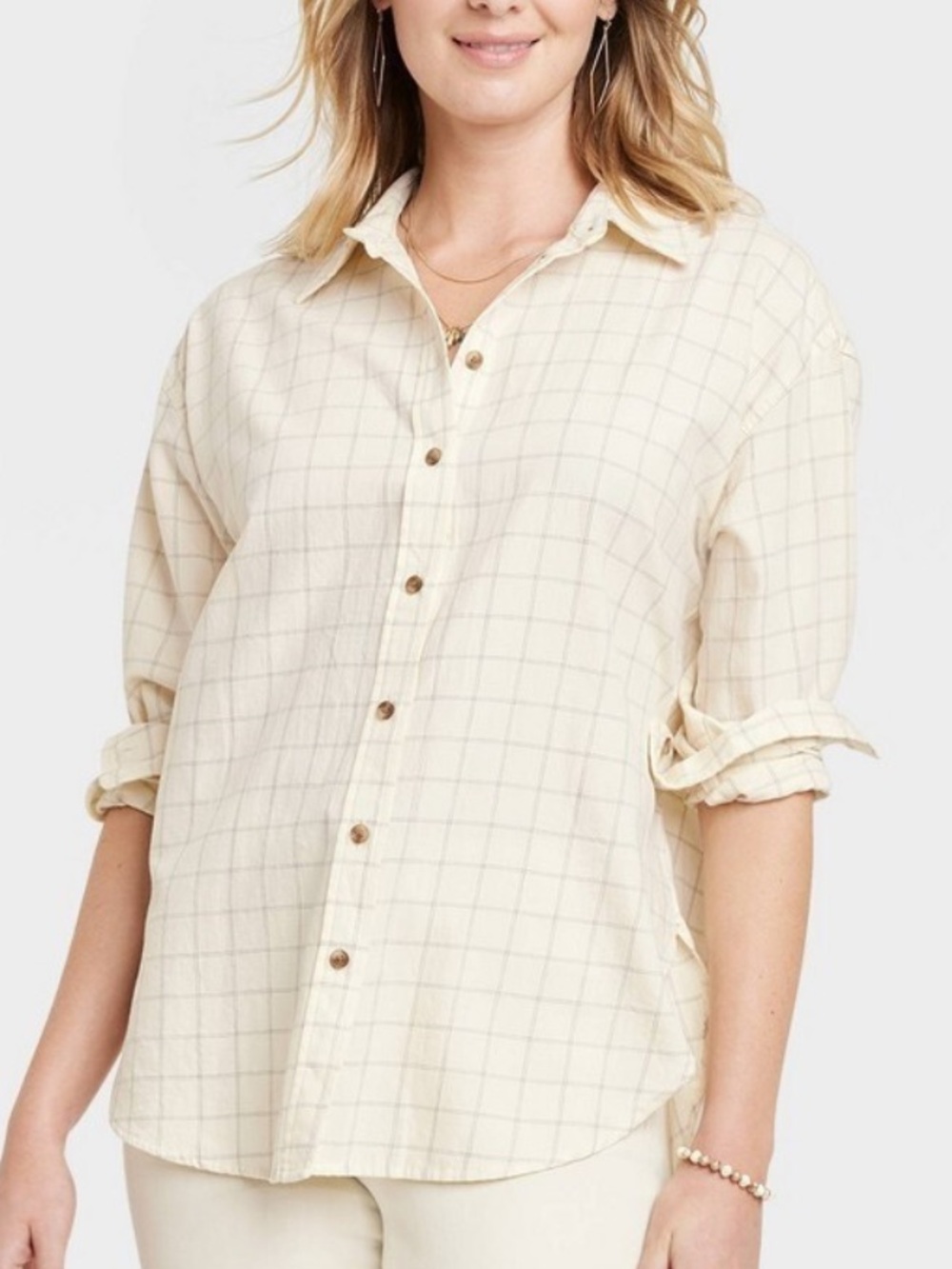 Universal Thread Oversized Button Down Plaid Shirt